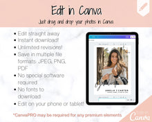 Load image into Gallery viewer, Graduation Announcement Card Template, Senior & High School Grad Announcement, Class of 2021 Invitation, Yearbook, Photo Card Tribute, Canva | Style 5