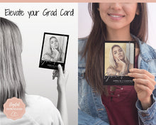 Load image into Gallery viewer, Graduation Announcement Card Template, Senior & High School Grad Announcement, Class of 2021 Invitation, Yearbook, Photo Card Tribute, Canva | Style 6