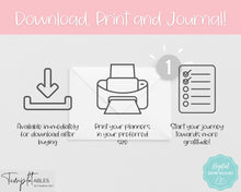 Load image into Gallery viewer, Gratitude Journal Printable BUNDLE! Mindfulness Log, Gratitude Template, Self Care Planner, Daily Journal for Women, Gratitude Jar, Wellness | Colorful Sky