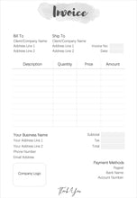 Load image into Gallery viewer, INVOICE TEMPLATE Order Form, EDITABLE Custom Receipt Template, Printable Customer Sales Order Invoice, Receipt Invoice Business form planner | Style 11