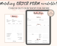 Load image into Gallery viewer, INVOICE TEMPLATE Order Form, EDITABLE Custom Receipt Template, Printable Customer Sales Order Invoice, Receipt Invoice Business form planner | Style 11