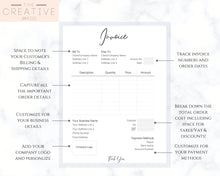 Load image into Gallery viewer, INVOICE TEMPLATE Order Form, EDITABLE Custom Receipt Template, Printable Customer Sales Order Invoice, Receipt Invoice Business form planner | Style 4