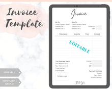 Load image into Gallery viewer, INVOICE TEMPLATE Order Form, EDITABLE Custom Receipt Template, Printable Customer Sales Order Invoice, Receipt Invoice Business form planner | Style 4