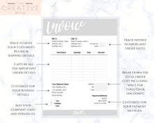 Load image into Gallery viewer, INVOICE TEMPLATE Order Form, EDITABLE Custom Receipt Template, Printable Customer Sales Order Invoice, Receipt Invoice Business form planner | Style 9