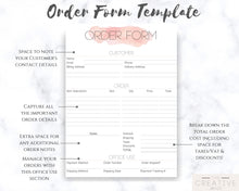 Load image into Gallery viewer, INVOICE Template & ORDER FORM Editable. Custom Receipt Printable. Sales Order Invoice. Ordering Form Tracker Receipt Invoice. Business form | Bundle 2