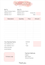 Load image into Gallery viewer, INVOICE Template & ORDER FORM Editable. Custom Receipt Printable. Sales Order Invoice. Ordering Form Tracker Receipt Invoice. Business form | Bundle 2