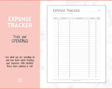 Load image into Gallery viewer, Income and Expenses Tracker BUNDLE with Savings & Bill Tracker, Budget Planner Printable Templates, Bills, Spending, Personal Finance Planner Binder