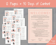 Load image into Gallery viewer, Instagram Content Calendar. PODCAST Planner Marketing Guide, Social Media Template, Podcasting Instagram Post, Podcasters Content Planner