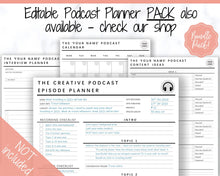 Load image into Gallery viewer, Instagram Content Calendar. PODCAST Planner Marketing Guide, Social Media Template, Podcasting Instagram Post, Podcasters Content Planner
