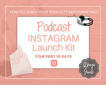 Load image into Gallery viewer, Instagram Content Calendar. PODCAST Planner Marketing Guide, Social Media Template, Podcasting Instagram Post, Podcasters Content Planner