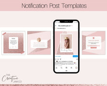 Load image into Gallery viewer, Instagram Post Templates, Rose Gold Instagram Frame Template, Blush Pink Notification Quotes, Engagement Booster, Canva, Coaching