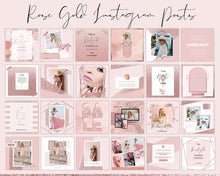 Load image into Gallery viewer, Instagram Post Templates, Rose Gold Instagram Frame Template, Blush Pink Notification Quotes, Engagement Booster, Canva, Coaching
