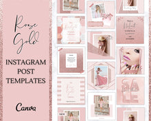 Load image into Gallery viewer, Instagram Post Templates, Rose Gold Instagram Frame Template, Blush Pink Notification Quotes, Engagement Booster, Canva, Coaching
