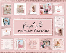 Load image into Gallery viewer, Instagram Post Templates, Rose Gold Instagram Frame Template, Blush Pink Notification Quotes, Engagement Booster, Canva, Coaching