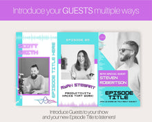 Load image into Gallery viewer, Instagram Story Templates. 30 Podcast Instagram Stories, Canva Template Pack. Podcast Template, Podcasters Podcasting, Social Media Post | Purple