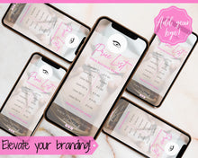 Load image into Gallery viewer, Instagram Template PRICE LIST Instagram Story! Canva Price List Template, Beauty, Lashes, IG Stories, Highlights, Marketing, Social Media | Beauty Lashes