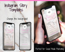 Load image into Gallery viewer, Instagram Template PRICE LIST Instagram Story! Canva Price List Template, Beauty, Lashes, IG Stories, Highlights, Marketing, Social Media | Beauty Lashes