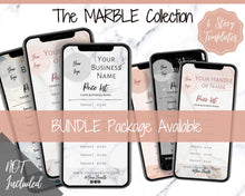 Load image into Gallery viewer, Instagram Template PRICE LIST Instagram Story! Price List Template for your feed, IG Stories, Highlights. Instagram Marketing, Social Media | Nude Marble