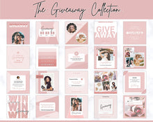 Load image into Gallery viewer, Instagram Theme - GIVEAWAY Post Templates! Social Media Engagement Booster, Small Business Feed, Instagram Frame, Canva, Coaching Marketing | Pink