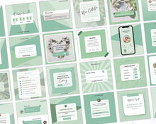 Load image into Gallery viewer, Instagram Theme - NOTIFICATION post Templates! Social Media Engagement Booster, Reminders Feed, Instagram Frame Quote, Canva Theme, Coaching | Green