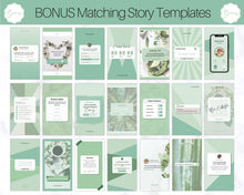 Load image into Gallery viewer, Instagram Theme - NOTIFICATION post Templates! Social Media Engagement Booster, Reminders Feed, Instagram Frame Quote, Canva Theme, Coaching | Green