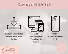 Load image into Gallery viewer, Instagram Theme - NOTIFICATION post Templates! Social Media Engagement Booster, Reminders Feed, Instagram Frame Quote, Canva Theme, Coaching | Pink