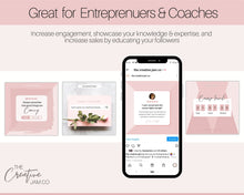 Load image into Gallery viewer, Instagram Theme - NOTIFICATION post Templates! Social Media Engagement Booster, Reminders Feed, Instagram Frame Quote, Canva Theme, Coaching | Pink