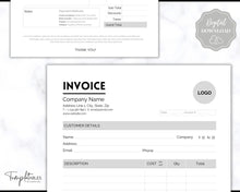 Load image into Gallery viewer, Invoice Template, EDITABLE Receipt Form, Small Business, Receipt Order, Job Estimate Form, Word, Canva, Google Docs, Quote, Proposal