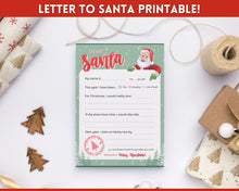 Load image into Gallery viewer, Letter to Santa Claus, SAGE Kids Christmas Wish List Printable, Father Christmas Letter, Dear Santa Letter, Holidays, North Pole Mail, Nice List