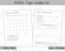 Load image into Gallery viewer, MONTHLY Budget Planner Printable, Financial Tracker Template, Paycheck, Savings Tracker, Binder, Debt, Bill, Spending, Expense Income