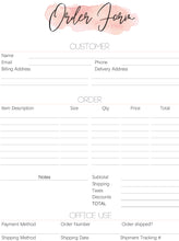 Load image into Gallery viewer, ORDER FORM Invoice Template, EDITABLE Custom Receipt Template, Printable Customer Sales Order Invoice, Receipt Form, Edit, Download A4 Pdf | Style 8