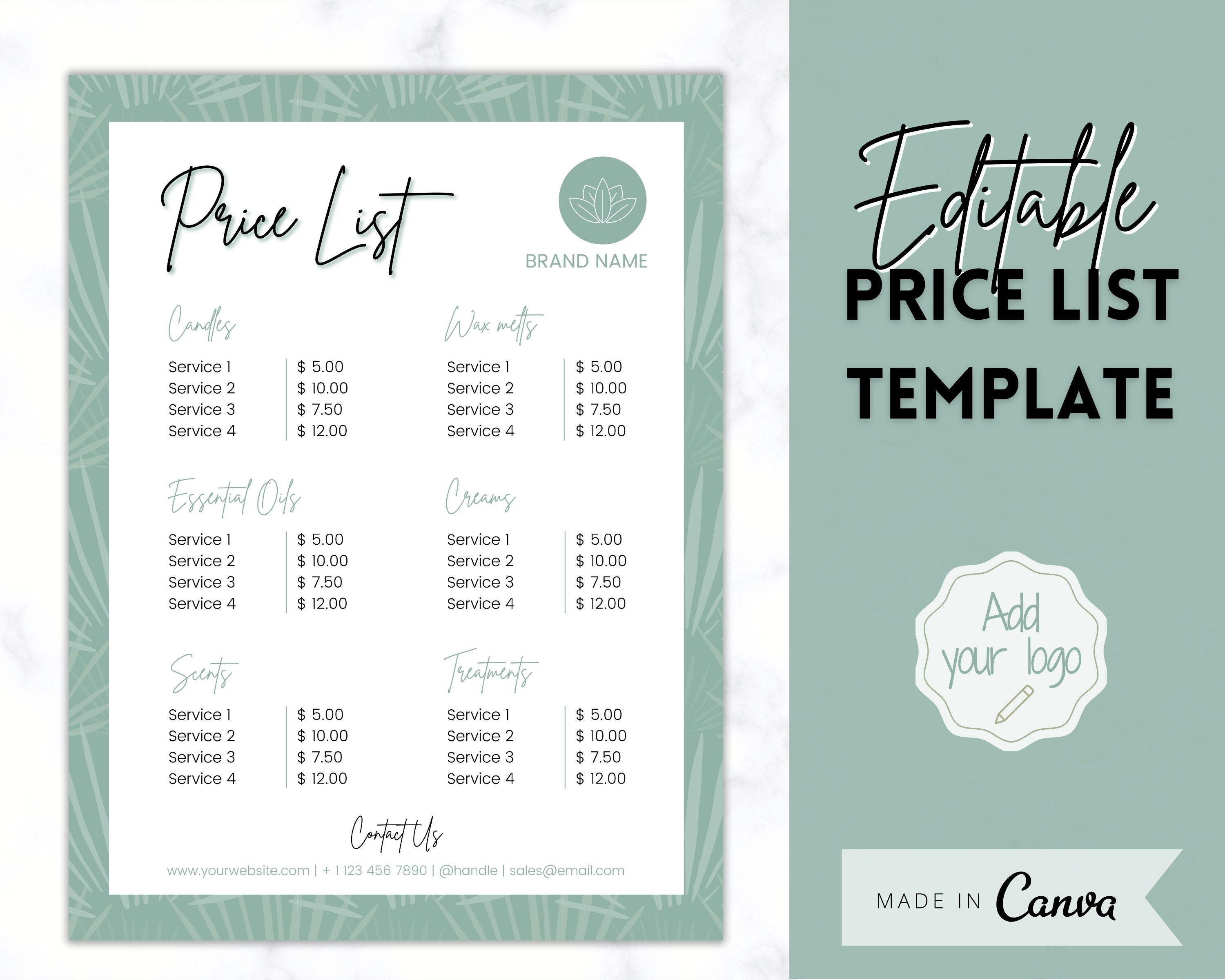 Editable Price List Template Create a Professional Price Guide