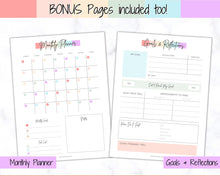 Load image into Gallery viewer, Paycheck Budget Planner Printable, Monthly Financial Tracker Template, Savings Tracker, Binder, Debt, Bill, Spending, Expenses Income Money | Pastel Rainbow