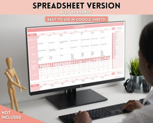 Load image into Gallery viewer, Pink Grocery List, Master Grocery List Printable, Weekly Shopping List, Meal Planner Checklist, Grocery PDF, Kitchen Organization Template | Pink Watercolor