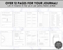 Load image into Gallery viewer, Printable Gratitude Journal BUNDLE! Mindfulness Log, Gratitude Template, Self Care Planner, Daily Journal for Women, Gratitude Jar, Wellness | Monochrome