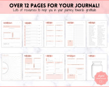 Load image into Gallery viewer, Printable Gratitude Journal BUNDLE! Mindfulness Log, Gratitude Template, Self Care Planner, Daily Journal for Women, Gratitude Jar, Wellness | Pink Watercolor