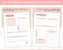 Load image into Gallery viewer, Printable Gratitude Journal BUNDLE! Mindfulness Log, Gratitude Template, Self Care Planner, Daily Journal for Women, Gratitude Jar, Wellness | Pink Watercolor