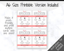 Load image into Gallery viewer, Printable Vinyl Decal Care Card Instructions. Decal Application Order Card, DIY Sticker Seller Packaging Label, Vinyl Decal Care Cards | Red
