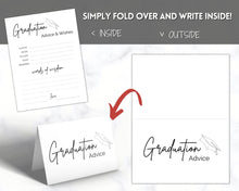 Load image into Gallery viewer, Printable Words of Wisdom Card, Graduation Advice & Wishes Party Poster Template, Graduate, College, High School Grad, Class of 2022, Advice Poster, Advice Card