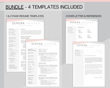Load image into Gallery viewer, Professional Resume Template Word. CV Template Professional, CV Design, Executive Resume Template, Clean Curriculum Vitae, Minimalist, Free | Style 15