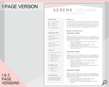 Load image into Gallery viewer, Professional Resume Template Word. CV Template Professional, CV Design, Executive Resume Template, Clean Curriculum Vitae, Minimalist, Free | Style 15