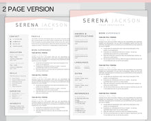 Load image into Gallery viewer, Professional Resume Template Word. CV Template Professional, CV Design, Executive Resume Template, Clean Curriculum Vitae, Minimalist, Free | Style 15