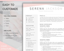 Load image into Gallery viewer, Professional Resume Template Word. CV Template Professional, CV Design, Executive Resume Template, Clean Curriculum Vitae, Minimalist, Free | Style 15