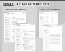Load image into Gallery viewer, Professional Resume Template Word. CV Template Professional, CV Design, Executive Resume Template, Clean Curriculum Vitae, Minimalist, Free | Style 16