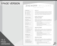 Load image into Gallery viewer, Professional Resume Template Word. CV Template Professional, CV Design, Executive Resume Template, Clean Curriculum Vitae, Minimalist, Free | Style 16