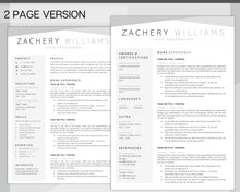 Load image into Gallery viewer, Professional Resume Template Word. CV Template Professional, CV Design, Executive Resume Template, Clean Curriculum Vitae, Minimalist, Free | Style 16