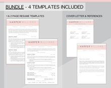 Load image into Gallery viewer, Professional Resume Template Word. CV Template Professional, CV Design, Executive Resume Template, Clean Curriculum Vitae, Minimalist, Free | Style 17