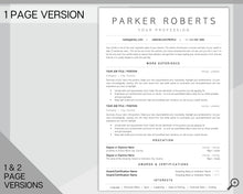 Load image into Gallery viewer, Professional Resume Template Word. CV Template Professional, CV Design, Executive Resume Template, Clean Curriculum Vitae, Minimalist, Free | Style 18