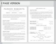 Load image into Gallery viewer, Professional Resume Template Word. CV Template Professional, CV Design, Executive Resume Template, Clean Curriculum Vitae, Minimalist, Free | Style 18