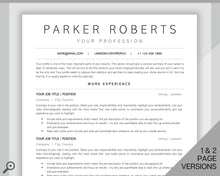 Load image into Gallery viewer, Professional Resume Template Word. CV Template Professional, CV Design, Executive Resume Template, Clean Curriculum Vitae, Minimalist, Free | Style 18